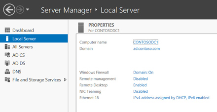 Windows Server 2012 Server Manager