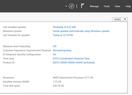Windows Server 2012 IE Enhanced Security Configuration