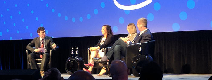 From left: Jonathan Zittrain, George Bemis Professor of International Law at Harvard Law School; Caroline Chan, Vice President, Data Center Group; General Manager, Network Business Incubator Division; Eliza McNitt, Writer and Director; and John Ellis, Founder & Managing Director, Ellis & Associates.