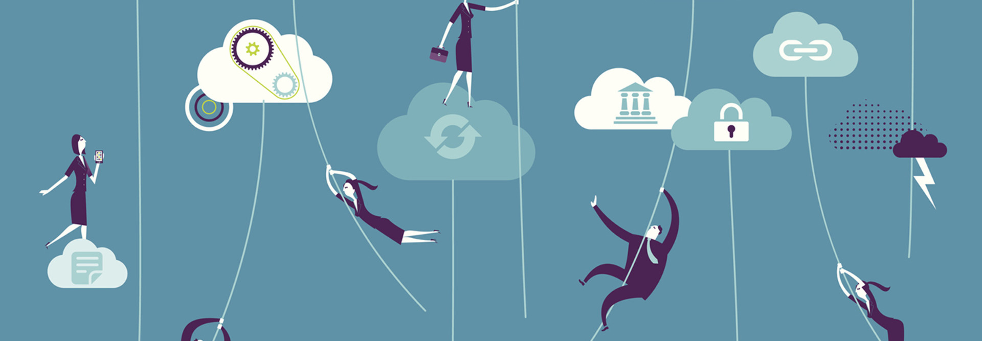 Cloud computing illustration 