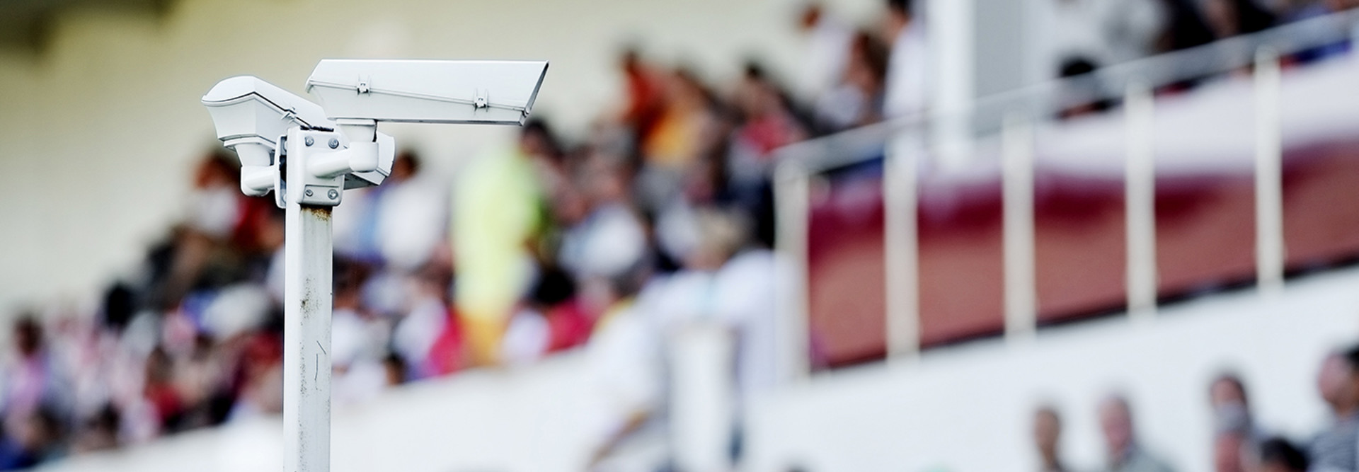 Surveillance camera at a stadium 