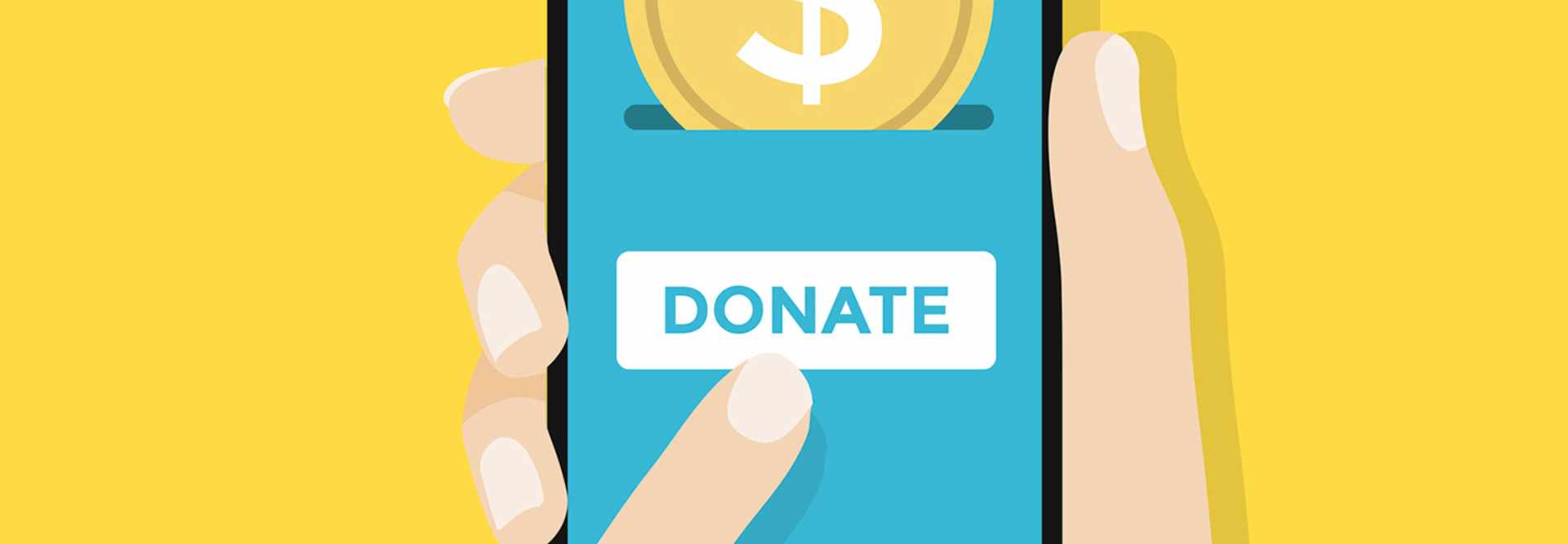 Mobile donations illustration 