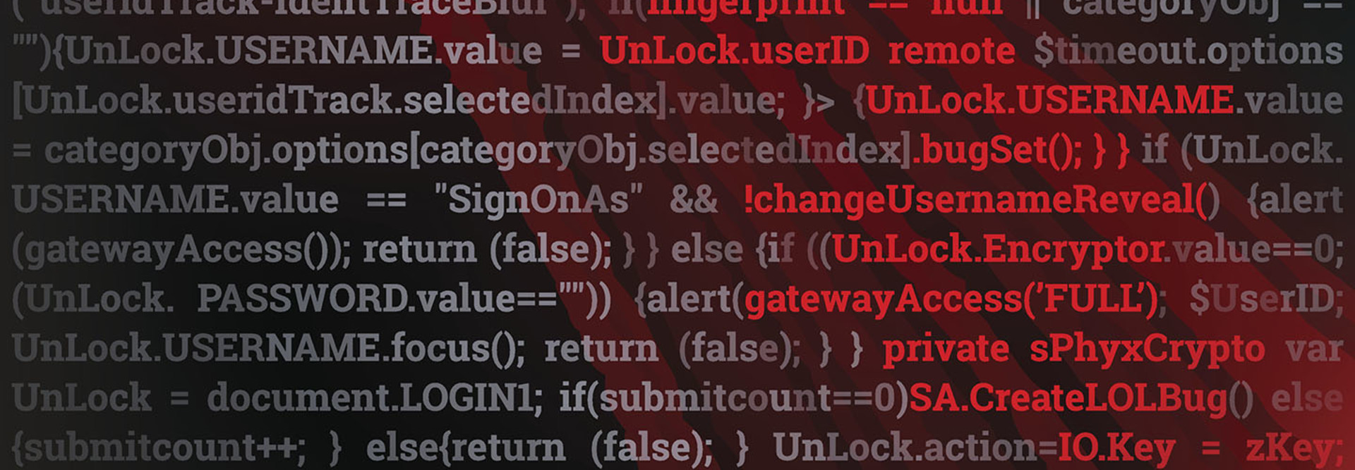 Hacking concept code turning red