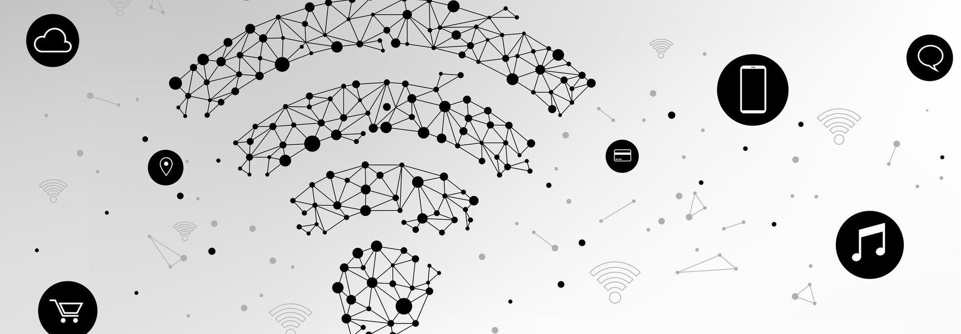 Data network abstract wifi signal