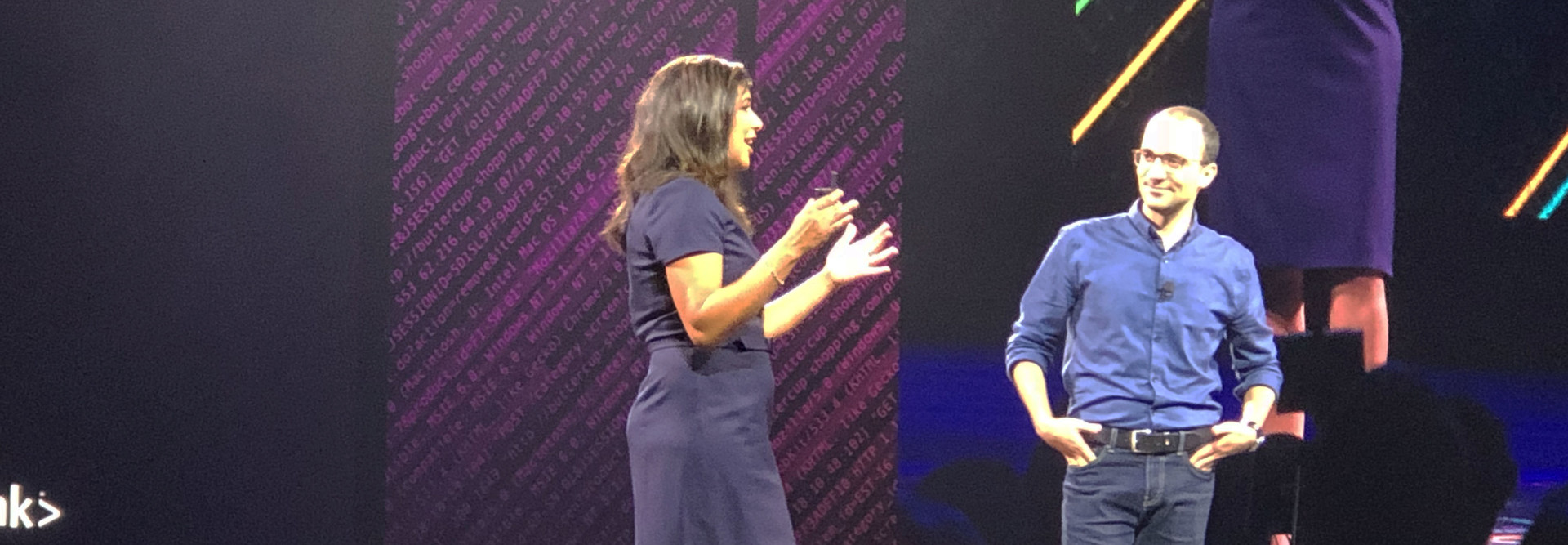 Seema Haji, director of product marketing for IoT at Splunk and Boulos El-Asmar, a research scientist focused on machine learning with BMW Group.