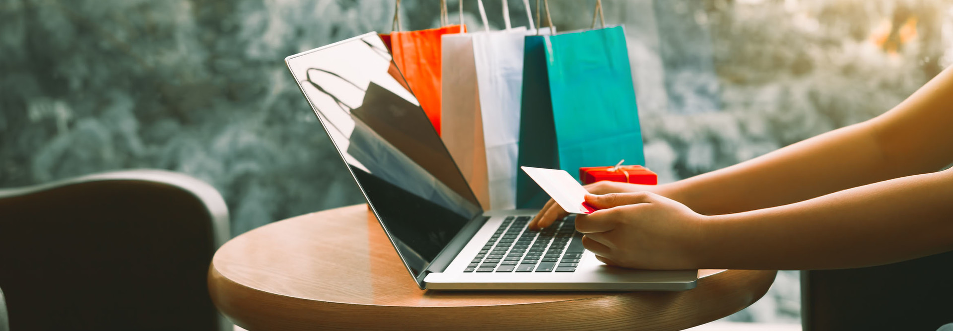 Girl shopping online and in store Black Friday Cyber Monday infographic