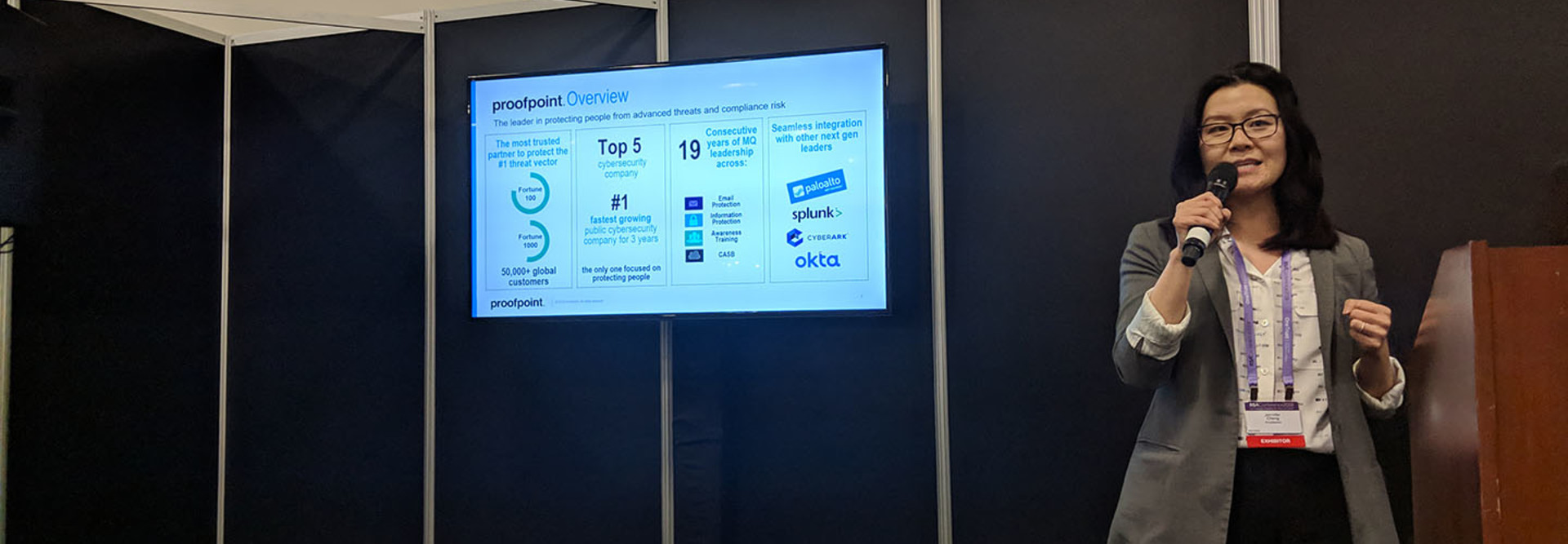Proofpoint's Jennifer Cheng speaking at the RSA Conference 2019