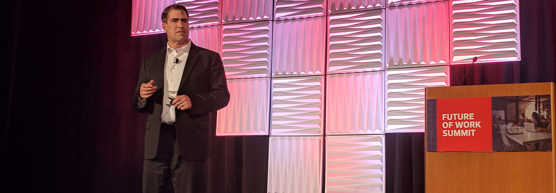 Tom DeCoster, Vice President of Integrated Services Sales, CDW, speaking at the CDW Future of Work SummIT