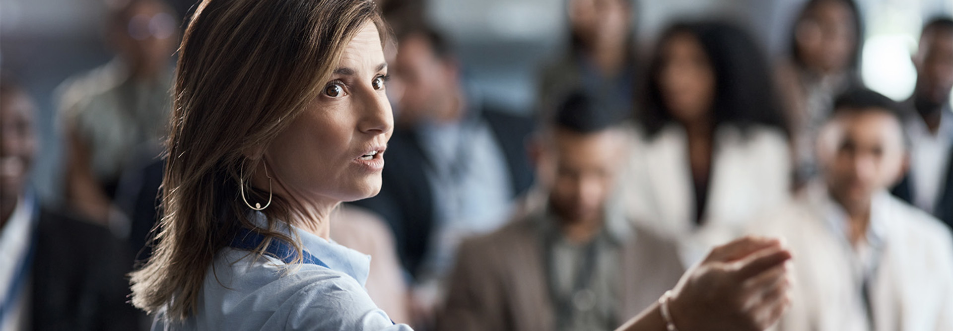 Businesswoman giving a presentation