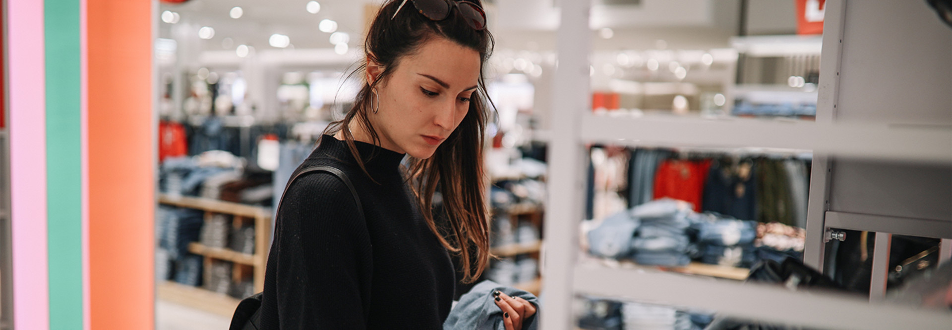 Woman in retail store