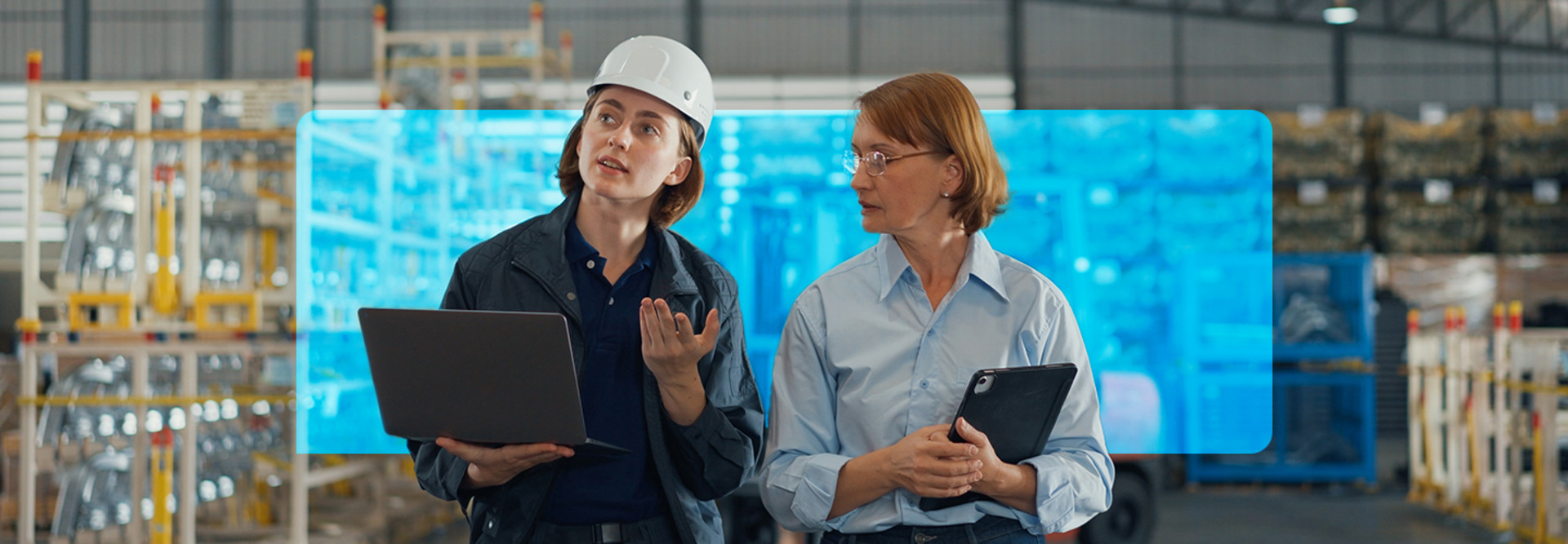 Two IT Leaders Assessing Network Connectivity 