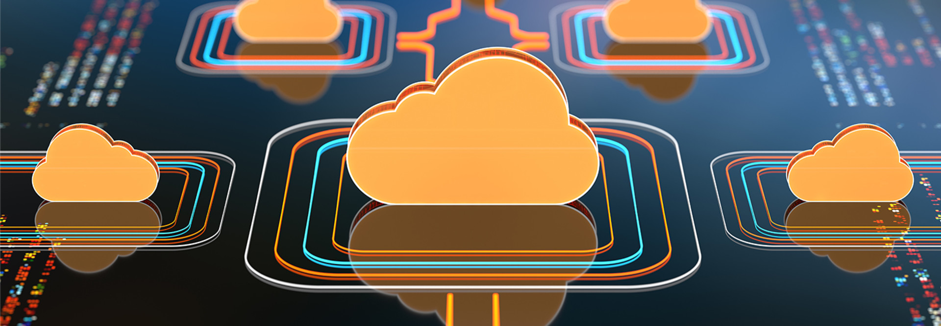 Orange Tech Clouds
