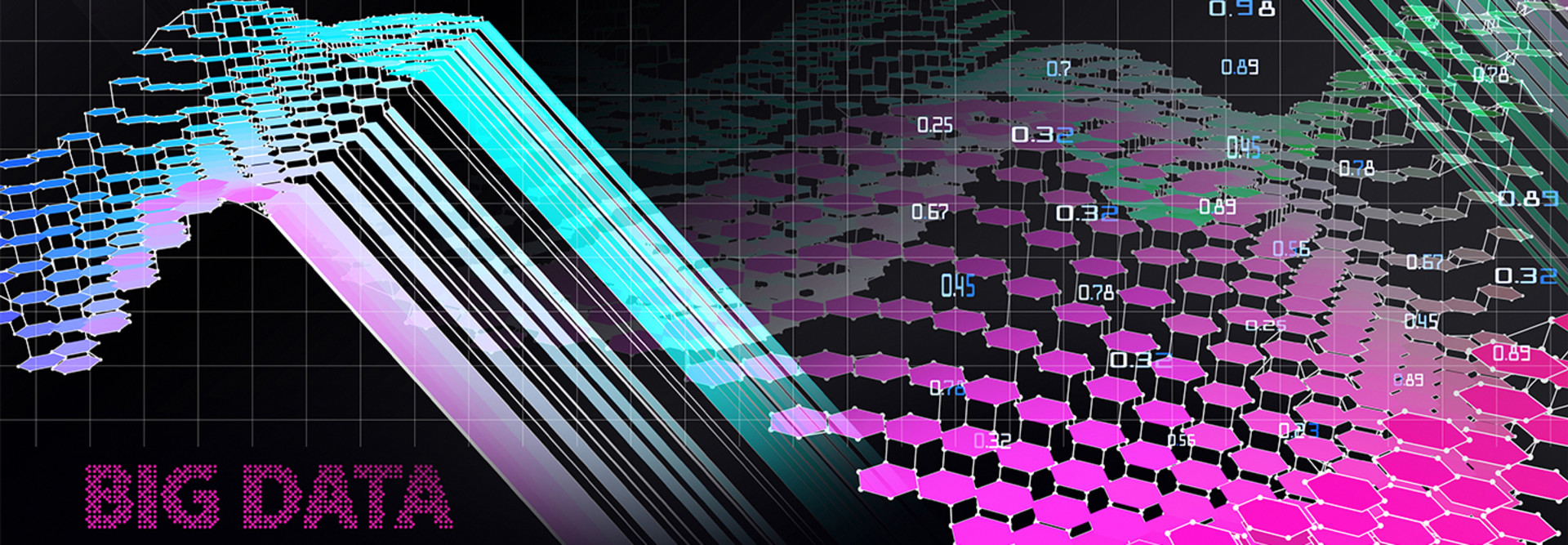 Abstract concept of data analytics and technology