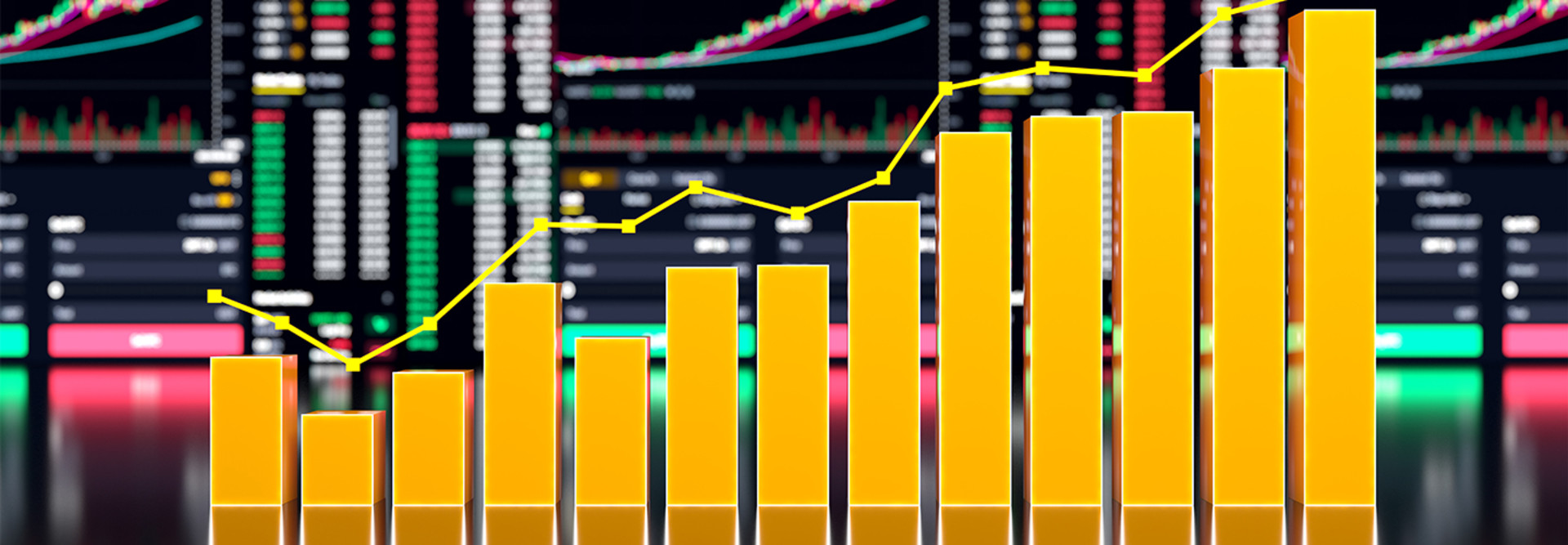 Animated financial graph