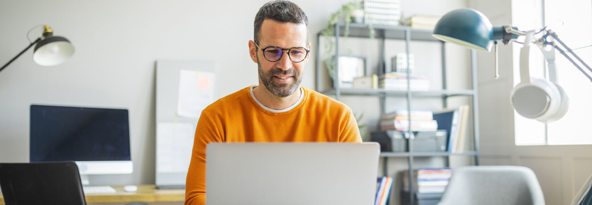 Person working on laptop