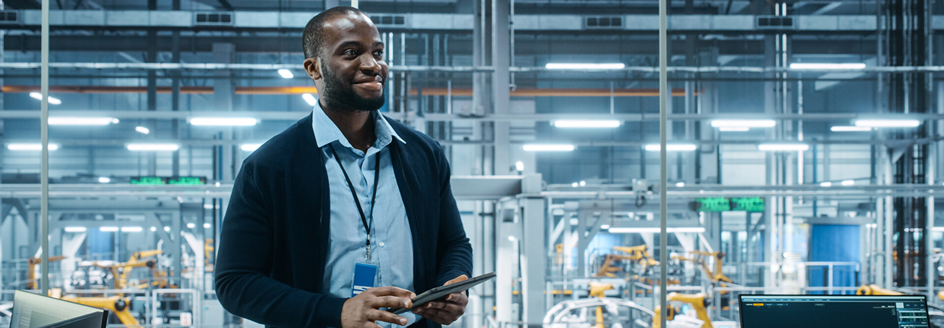 Man in Manufacturing plant