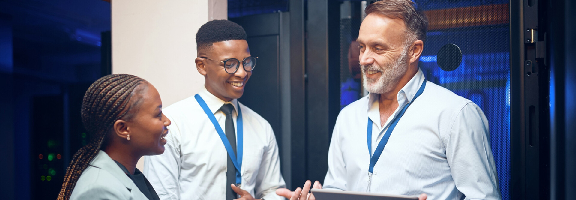 IT leader working with tech support