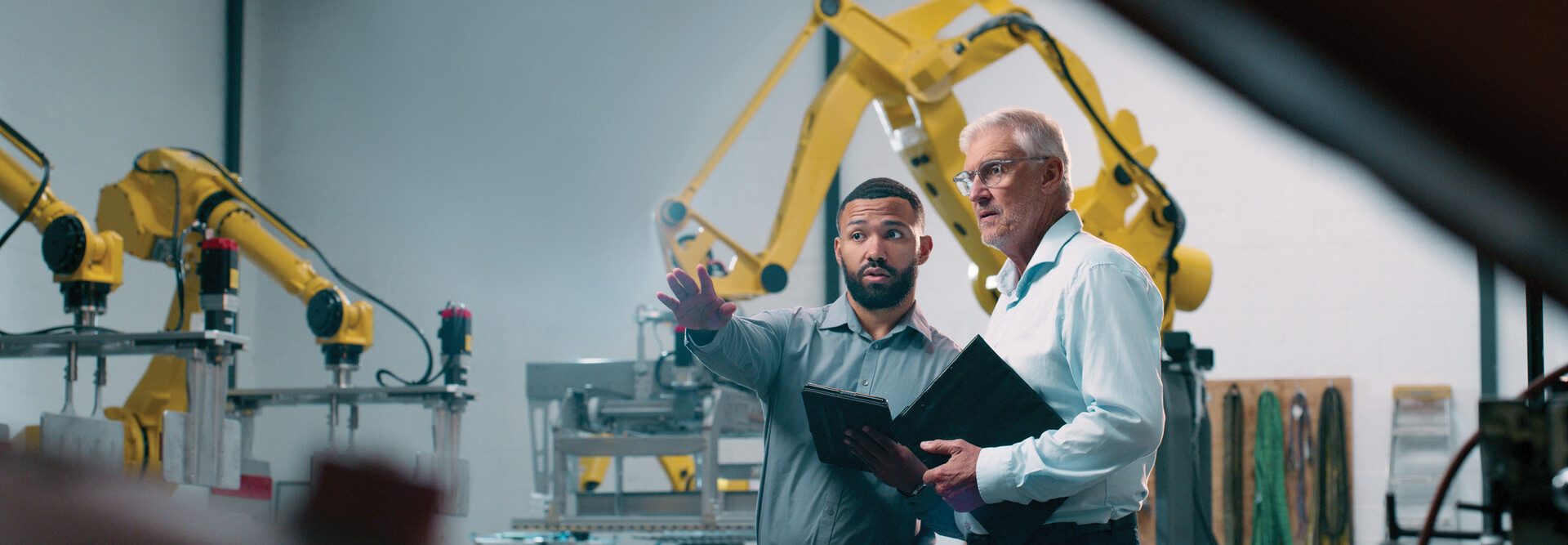 IT leaders in a manufacturing facility