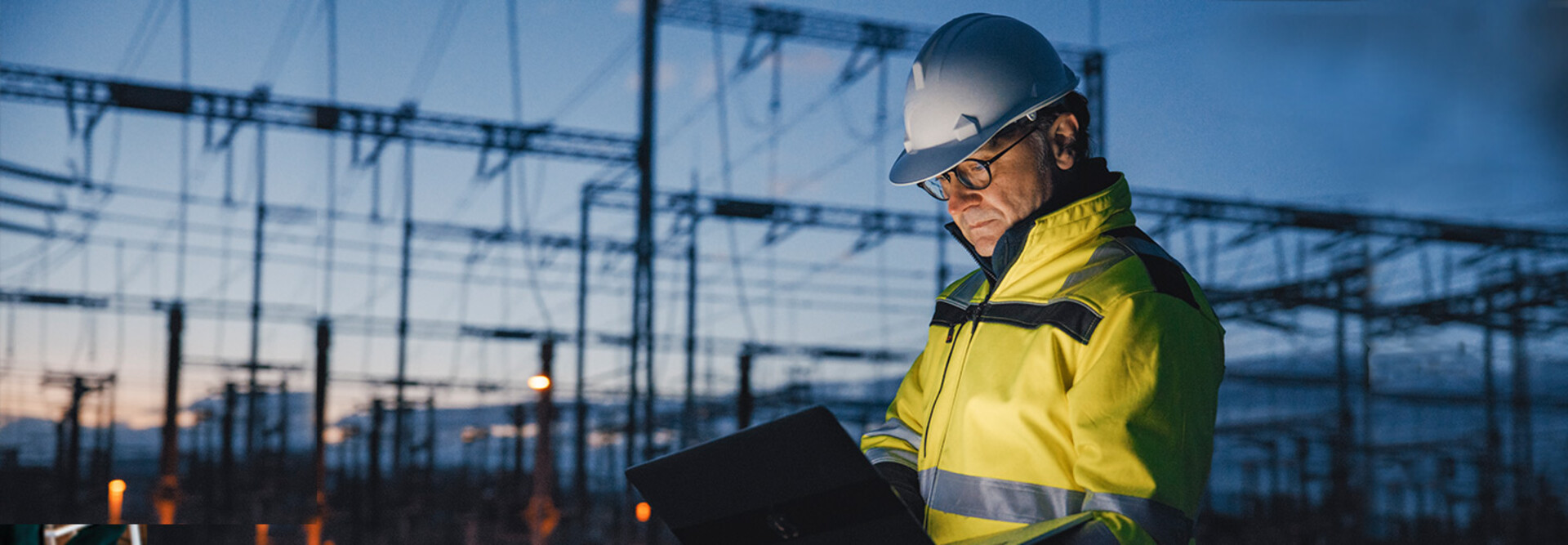 Workman at power facility