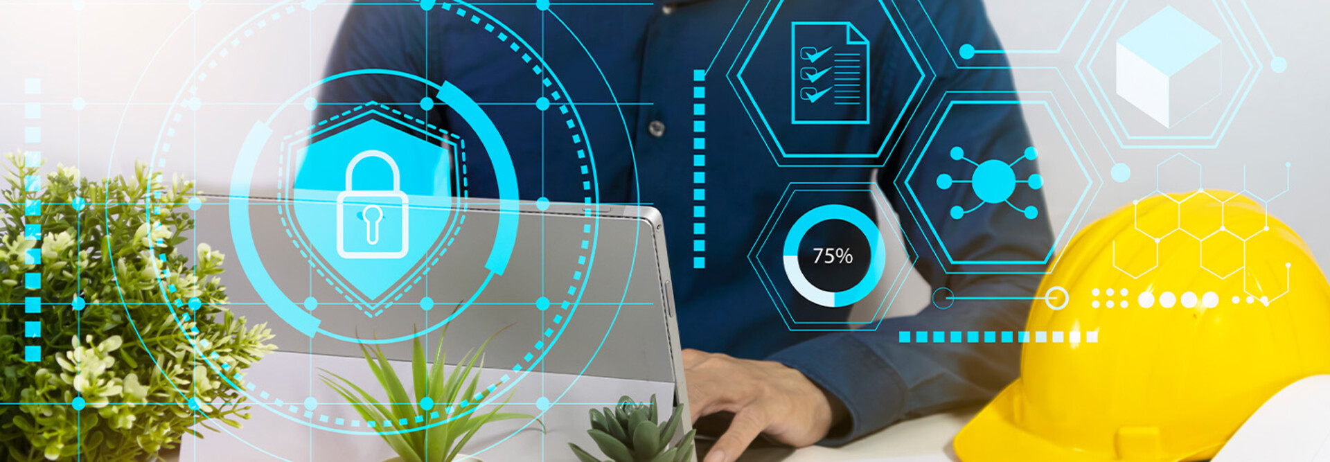 Person using secure computer