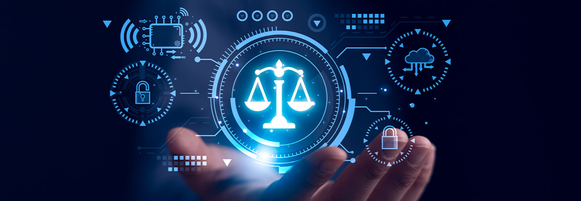 Conceptual digital scales of justice