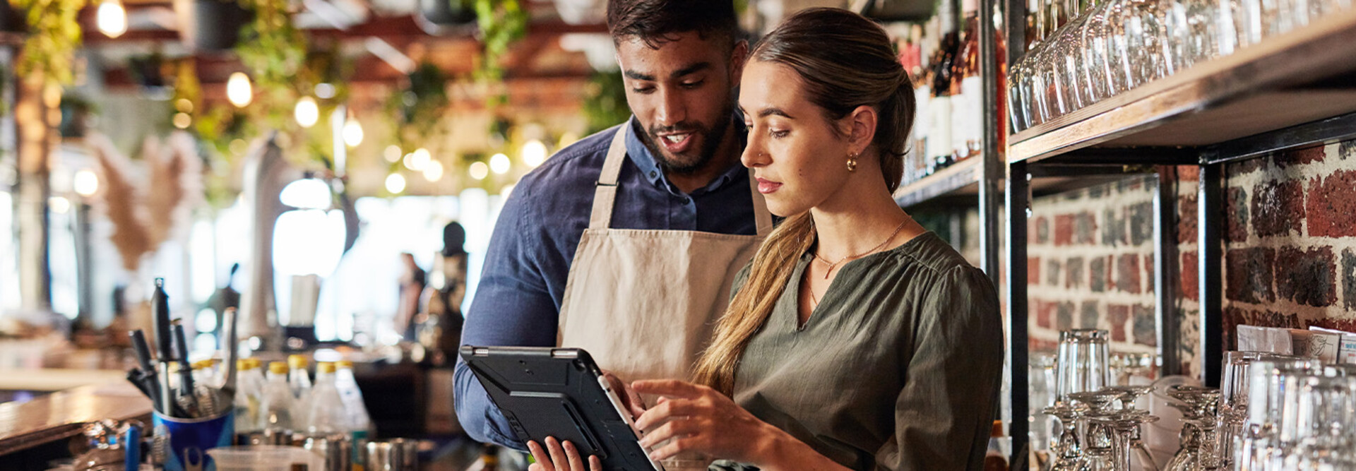 Coworkers in a small business