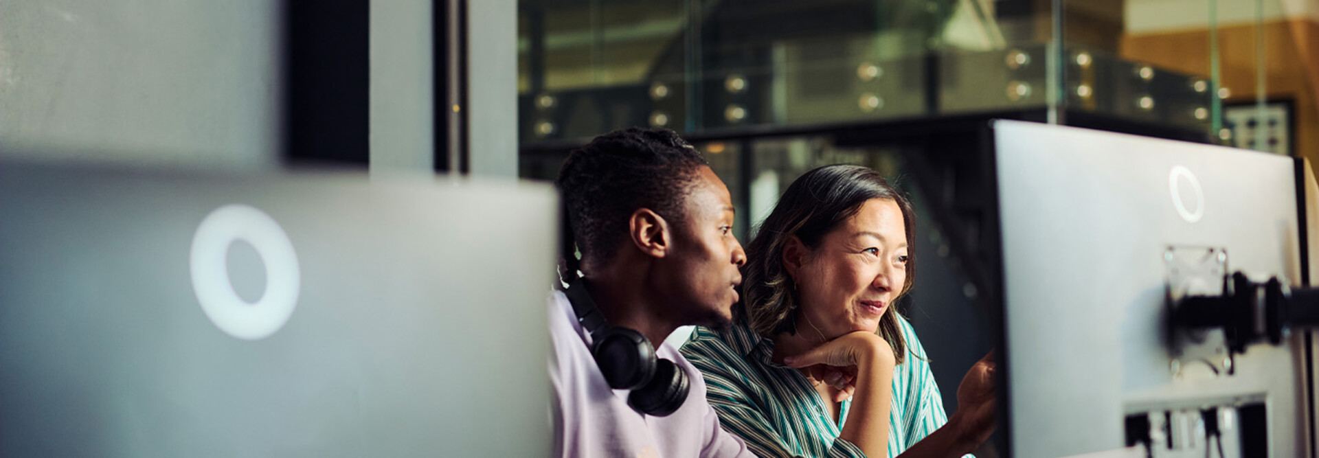 Coworkers collaborating