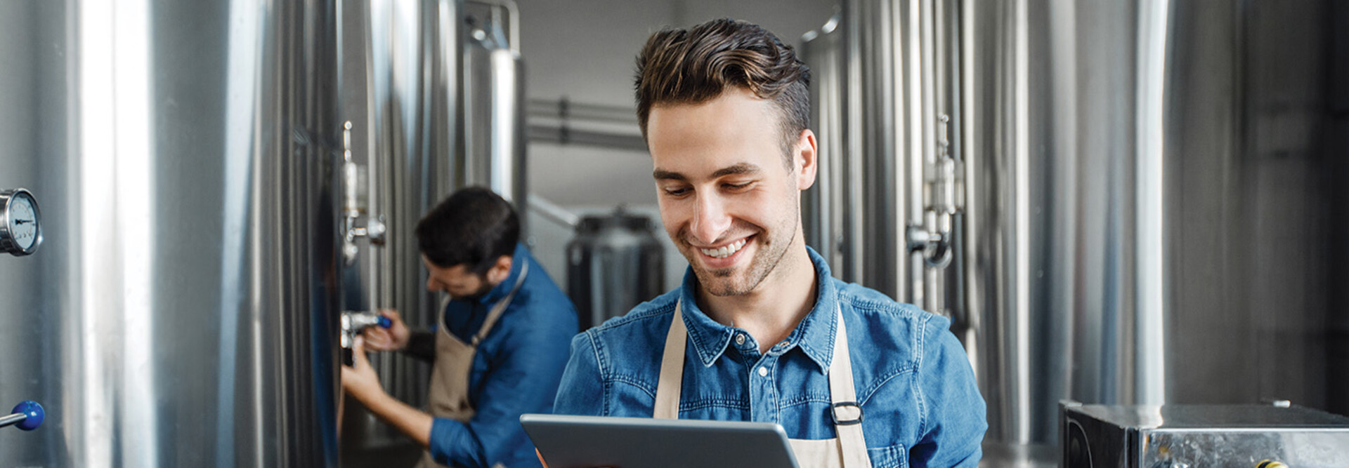 brewery owner looks at data