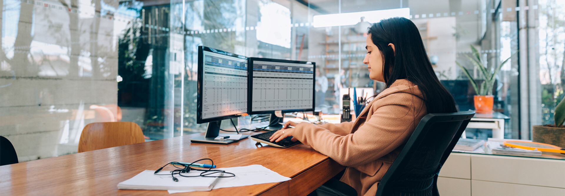 Person working on computer