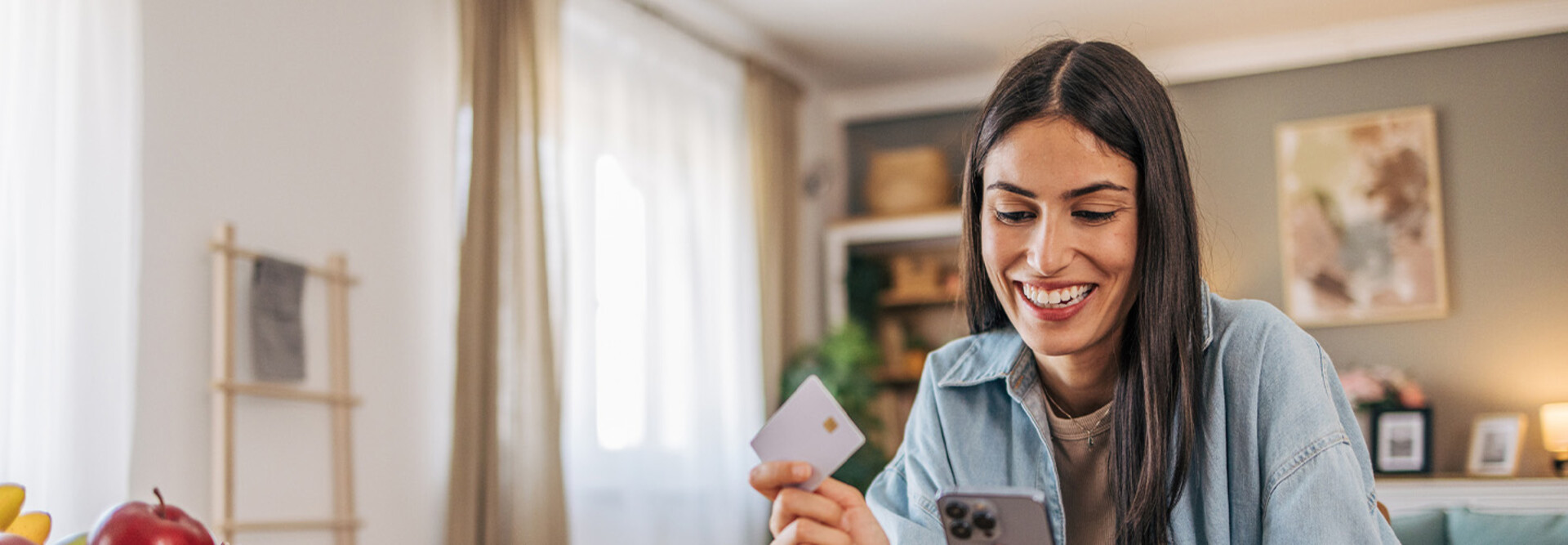 Person using credit card