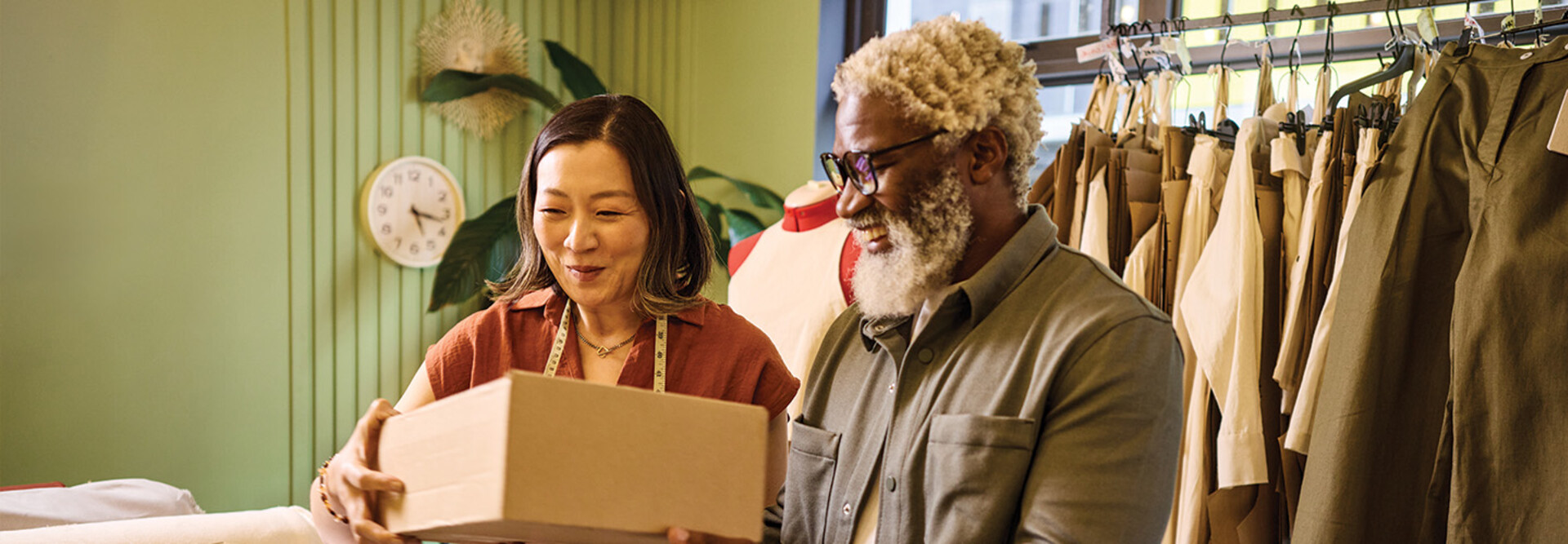 small business team works on online orders