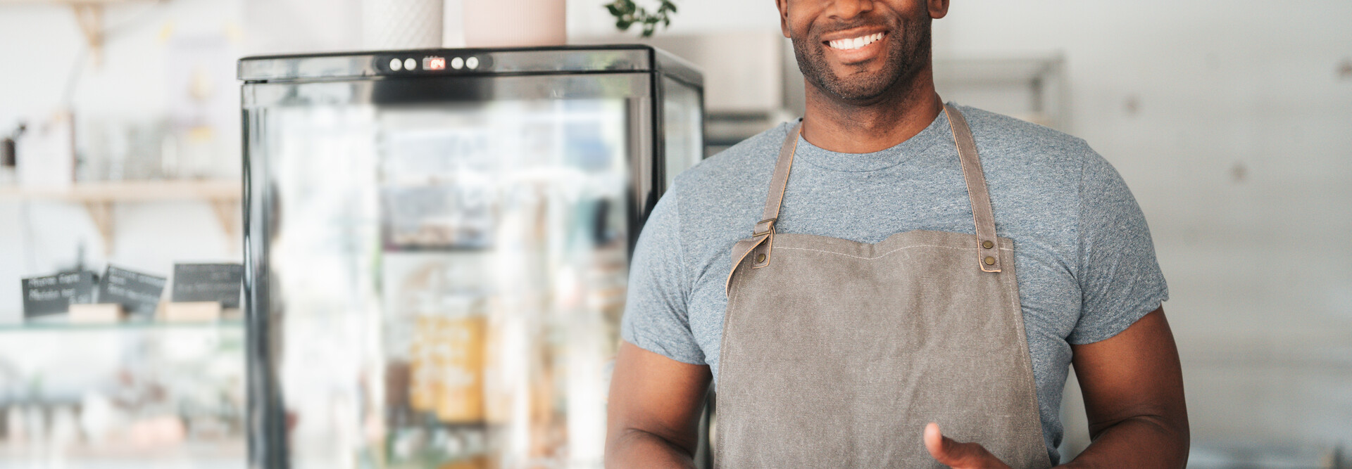 Small business owner with tablet
