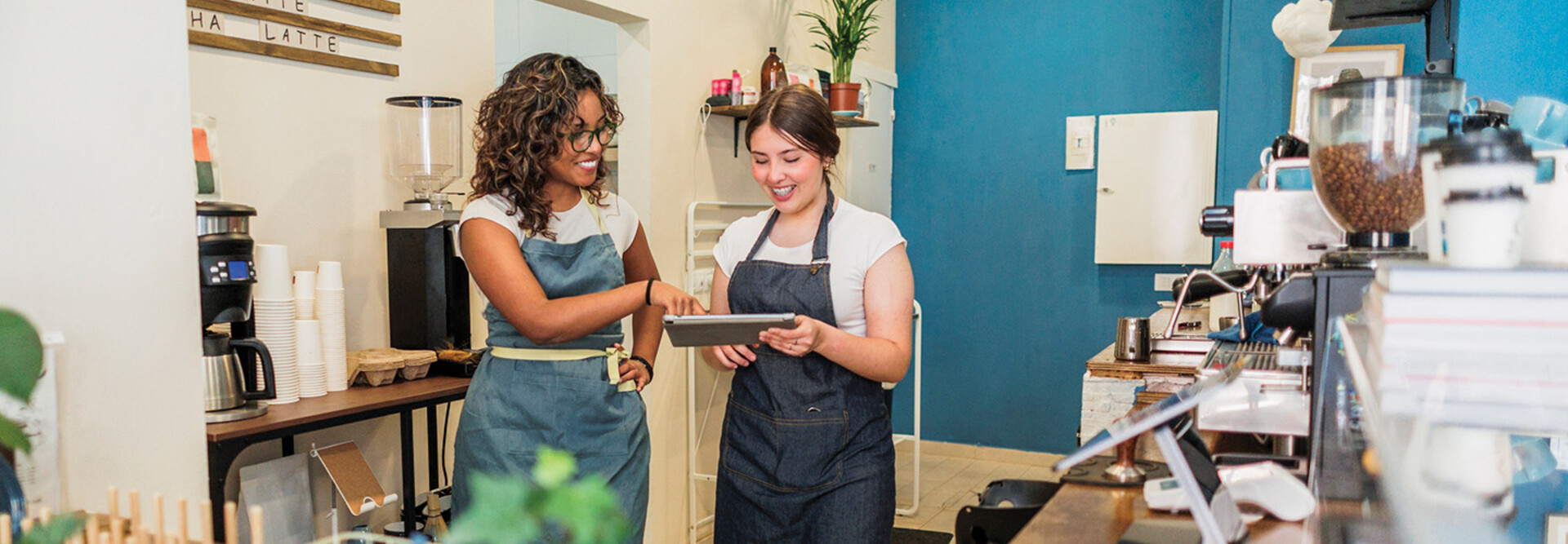 Two Employees in a Coffee Shop