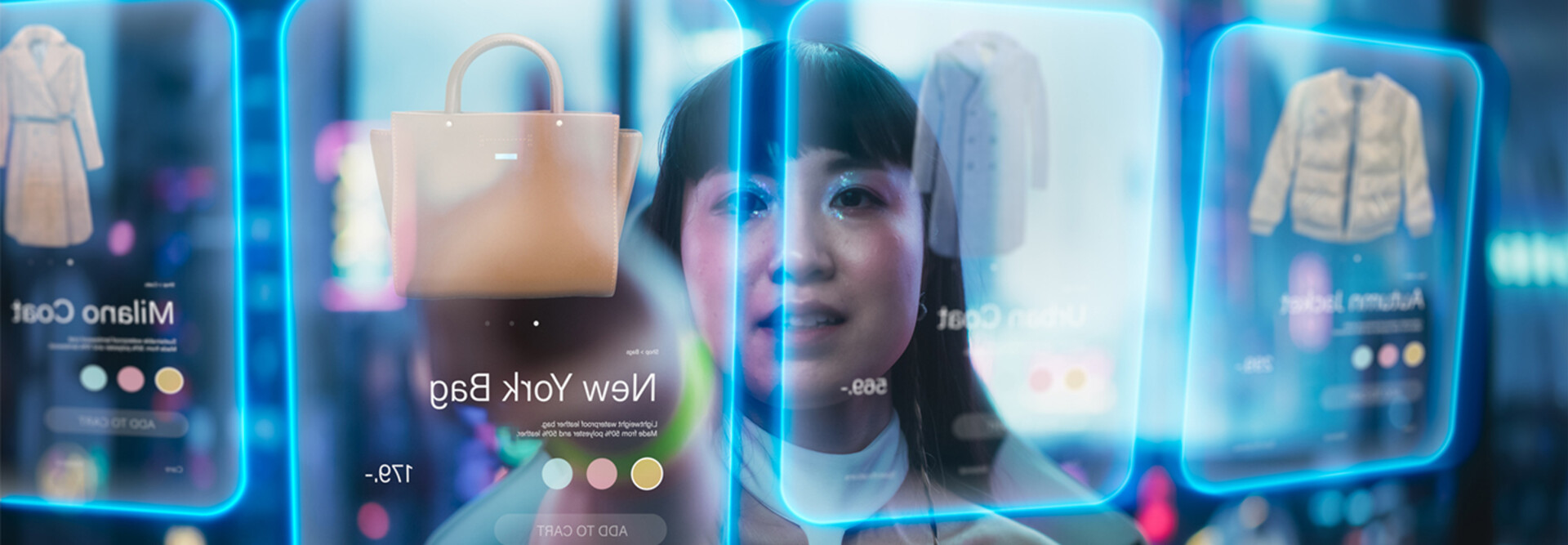 Person using AI shopping