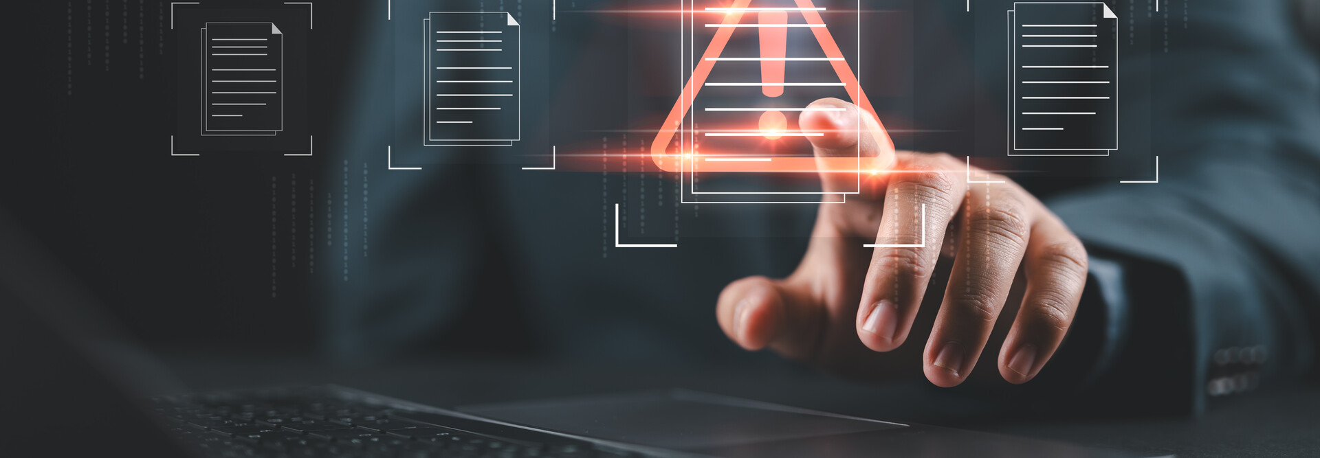 Man evaluating security risk