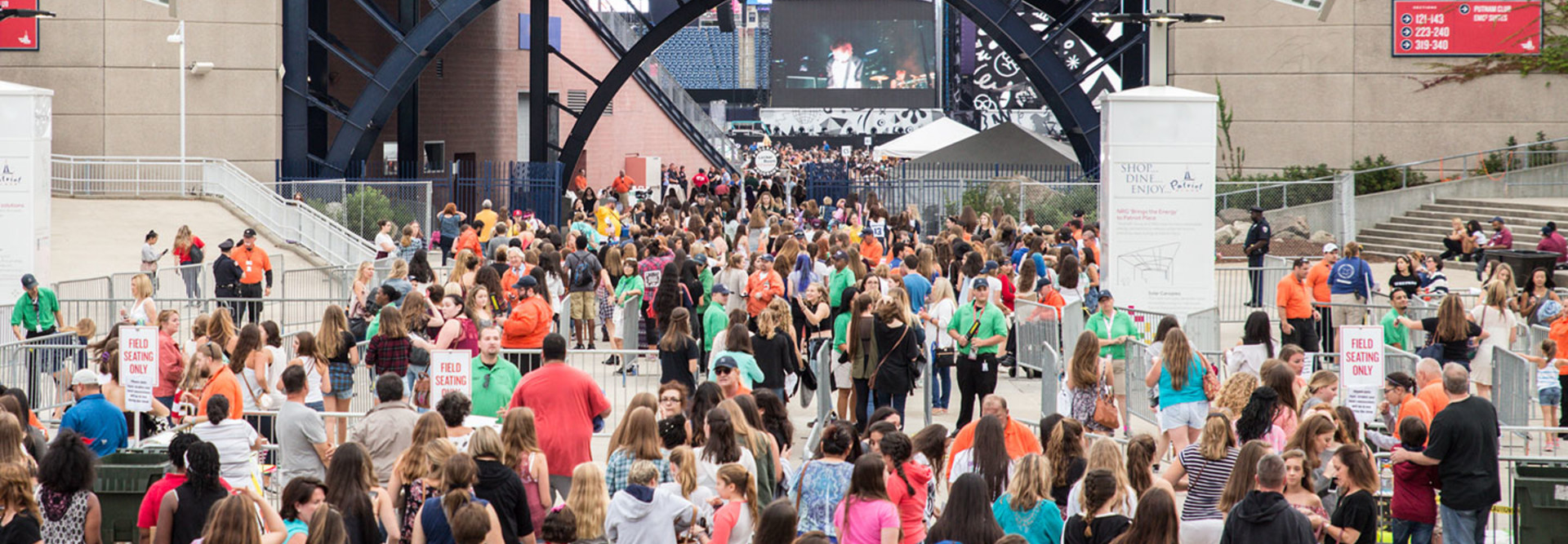 Fans at a stadium