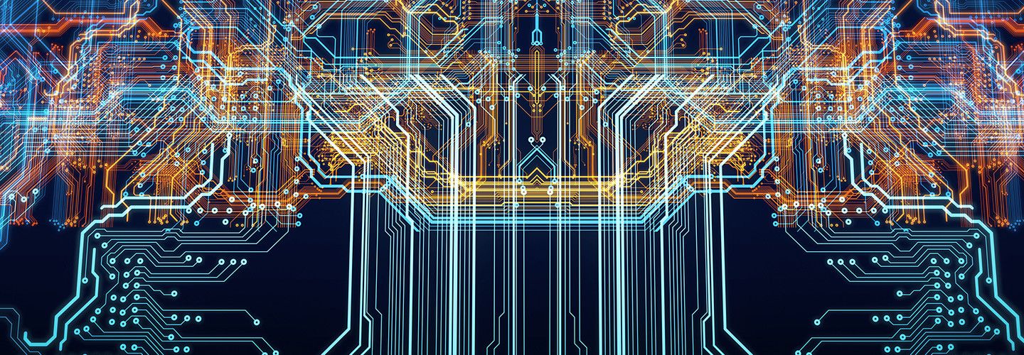 Circuit board cyber abstract image