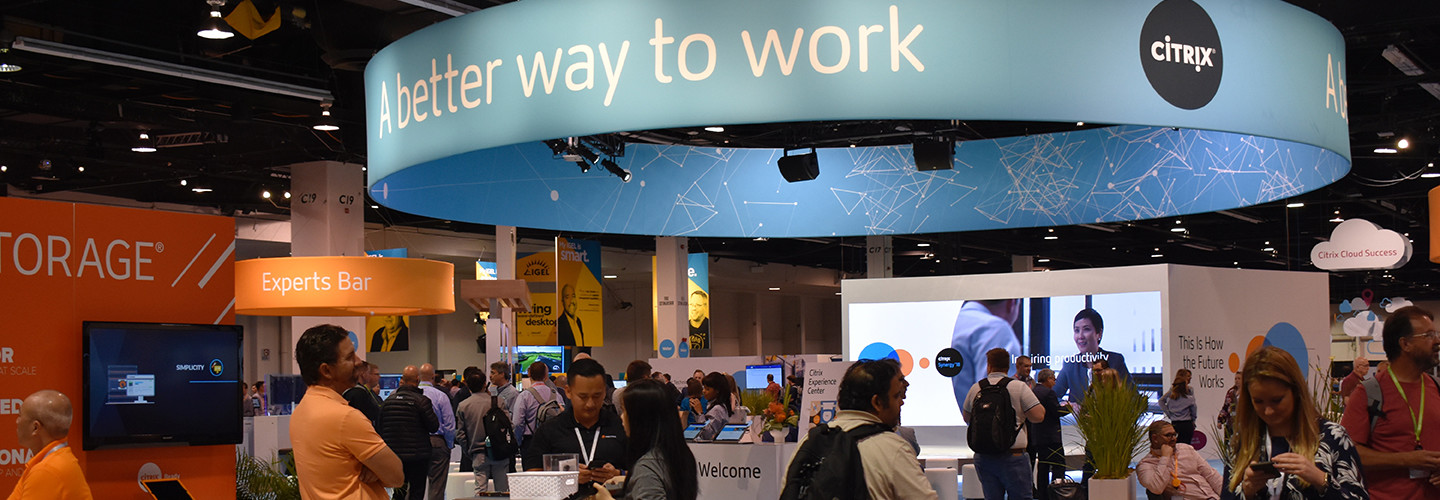 The conference show floor at the Citrix Synergy 2018 conference
