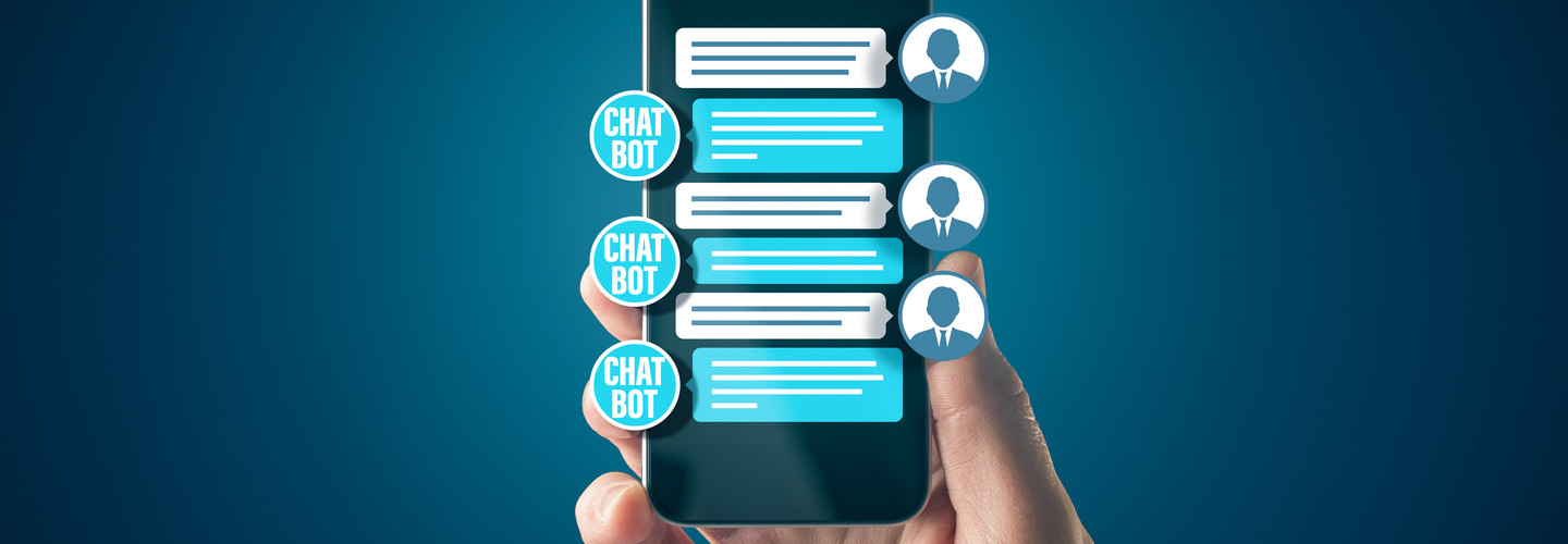 Using a chatbot on a smartphone