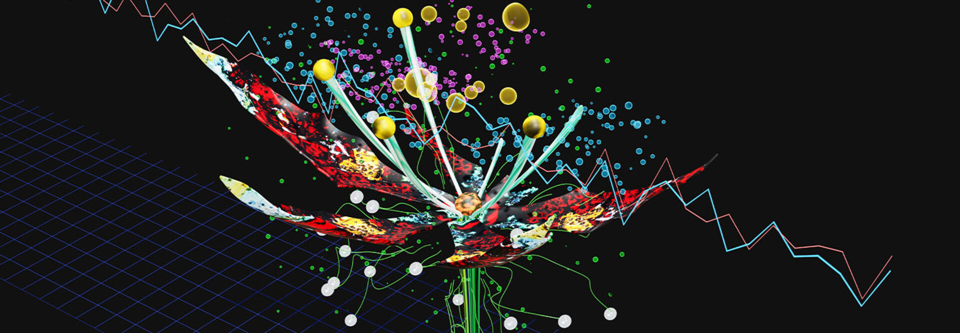 Colorful line graph illustration