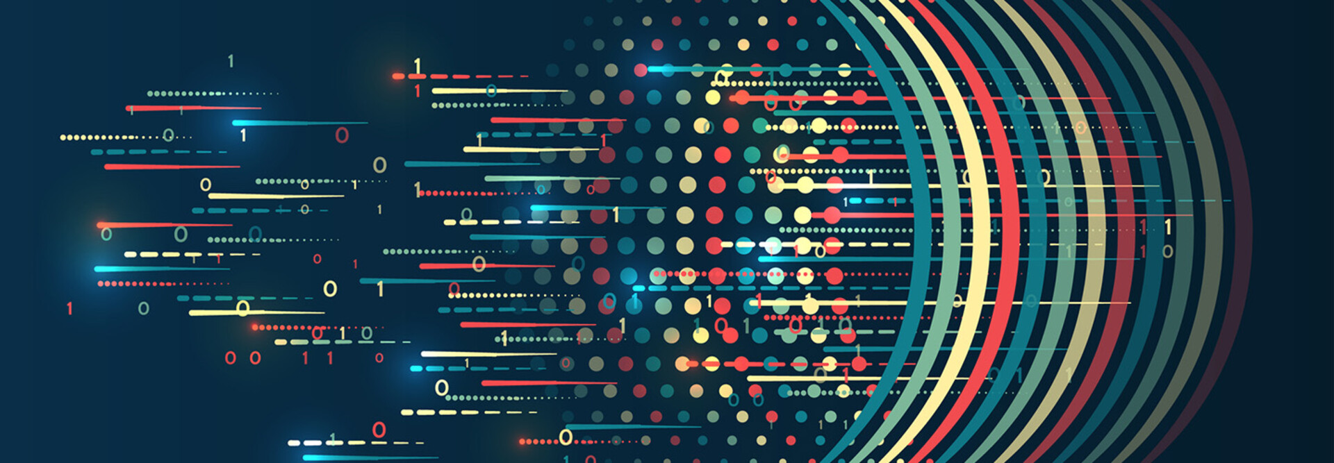 Abstract image of data fragmentation