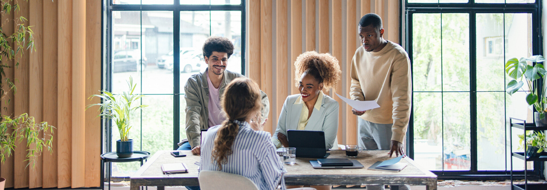 Small business team meeting
