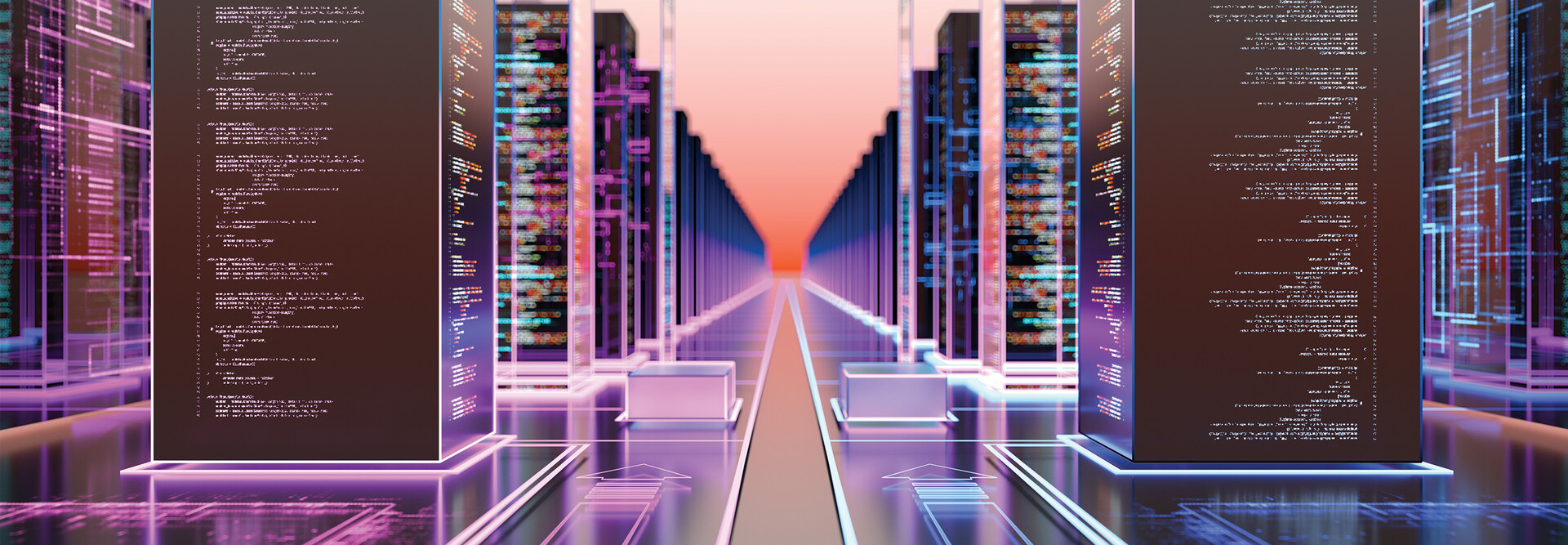 abstract image of data on prem within an IT environment