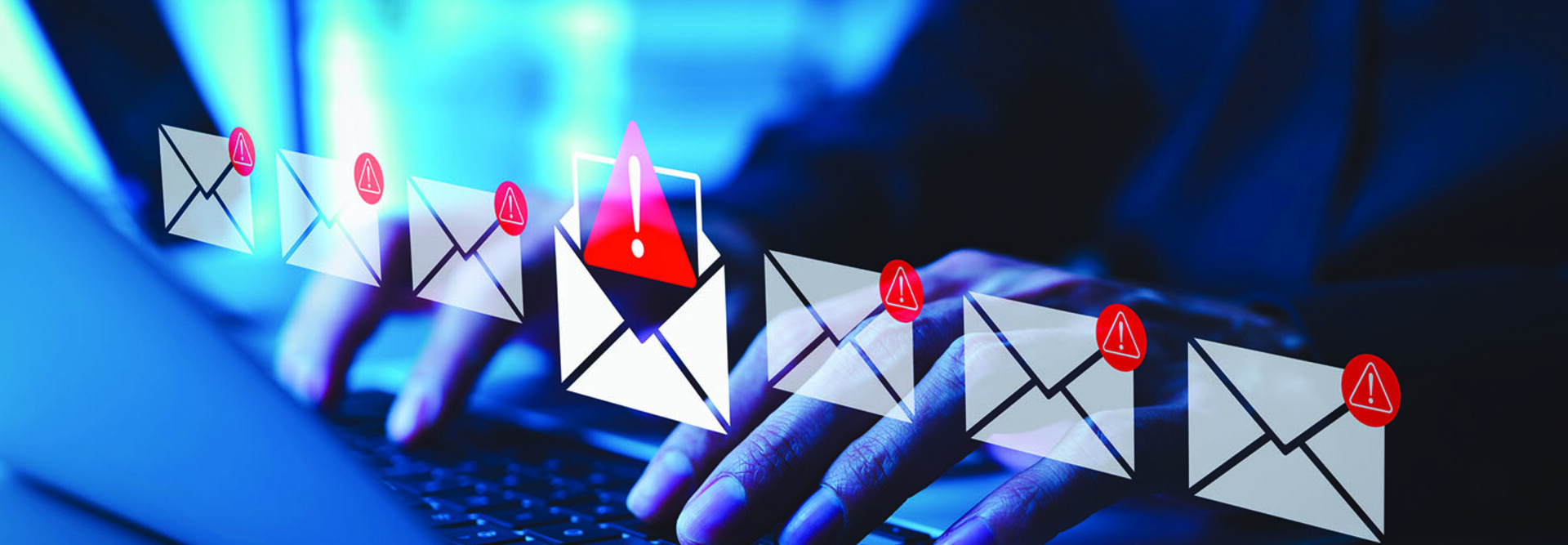 Person opening dangerous email
