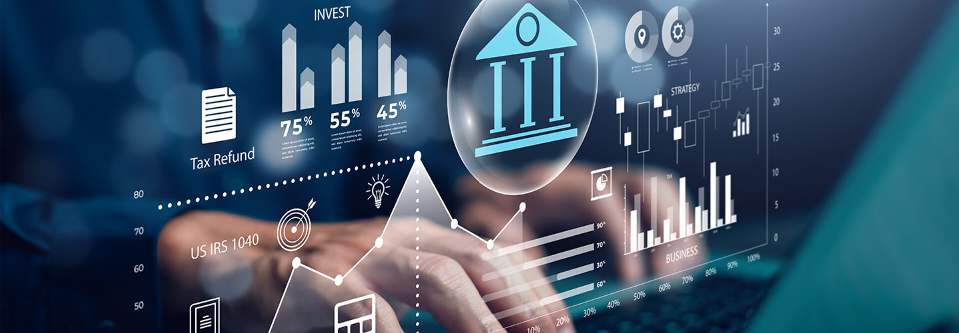 Person using financial website