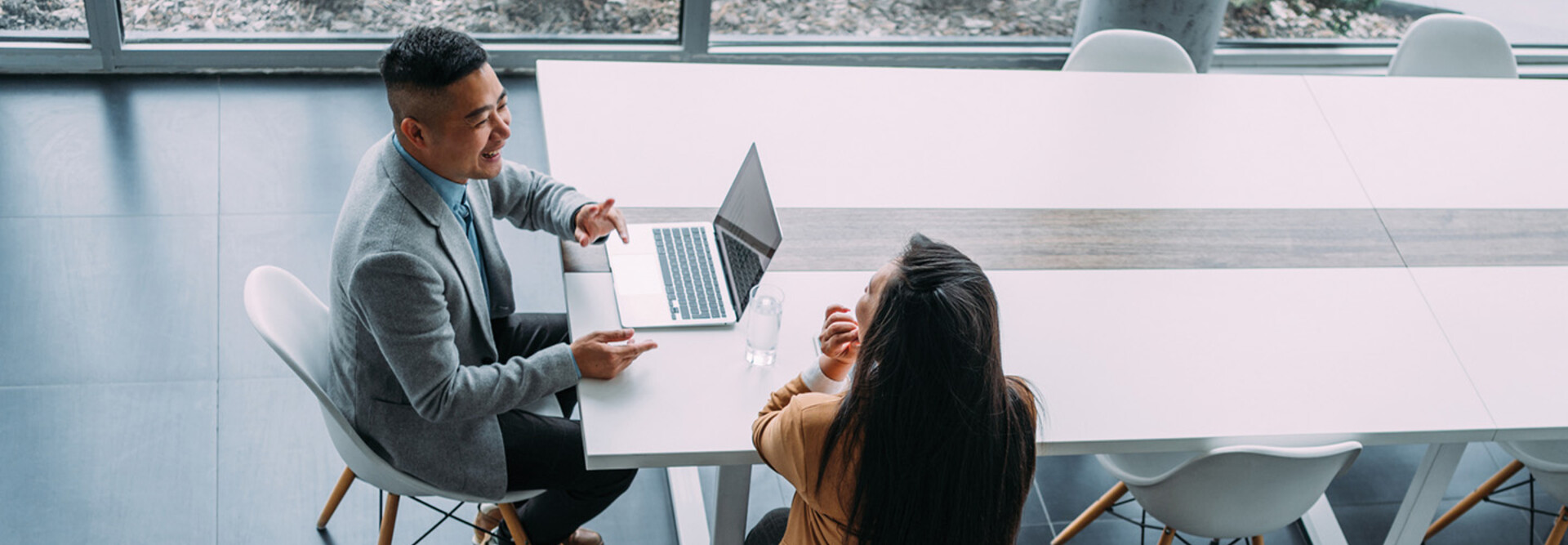 Co-workers collaborating