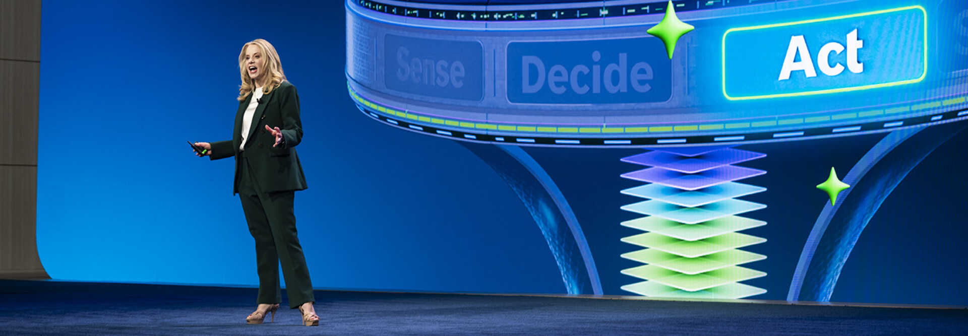 Kellie Romack of ServiceNow speaking onstage at Knowledge 2026