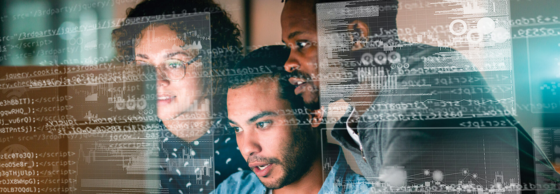 cybersecurity team looking at reports