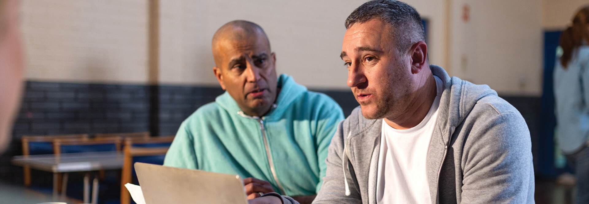 Two workers at a nonprofit organization