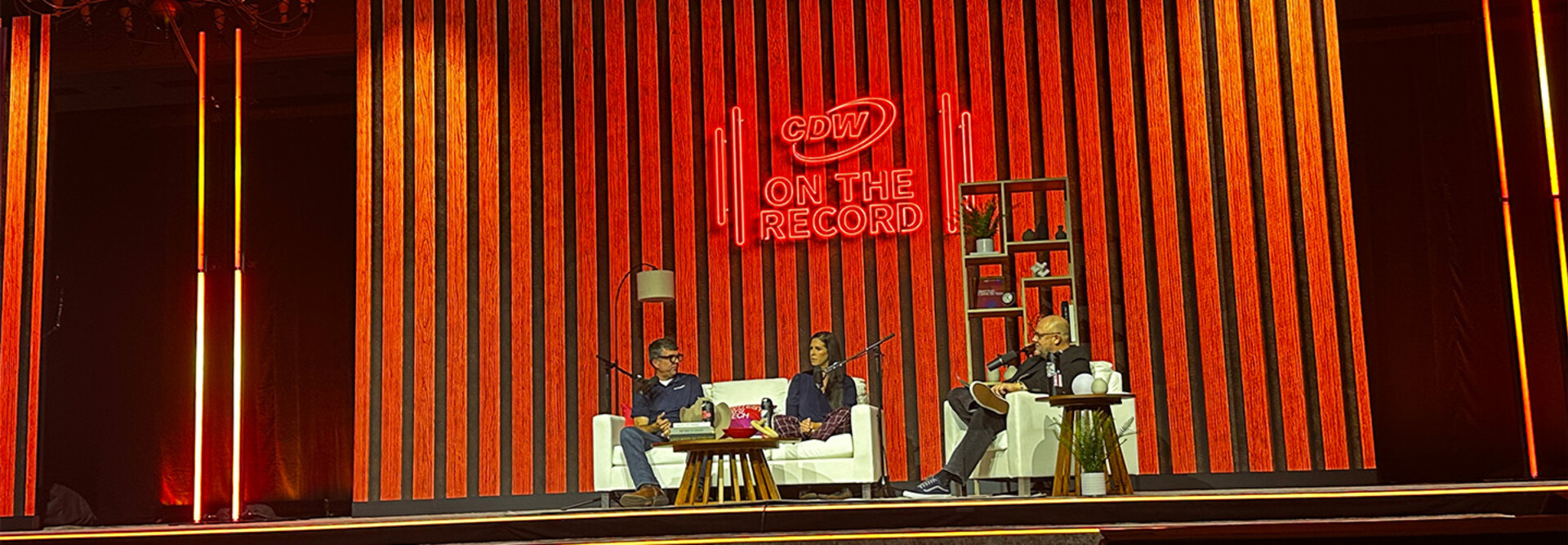 CDW team addressing crowd